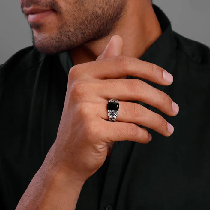 Black Rhodium Impeccable Ring For Him Giva