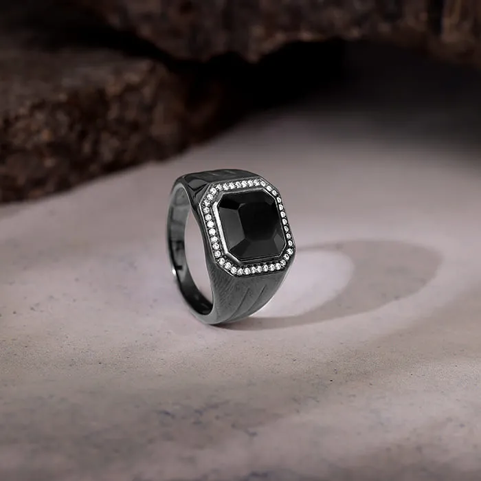 Black Rhodium Reserved Ring For Him Giva