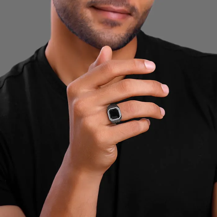 Black Rhodium Reserved Ring For Him Giva