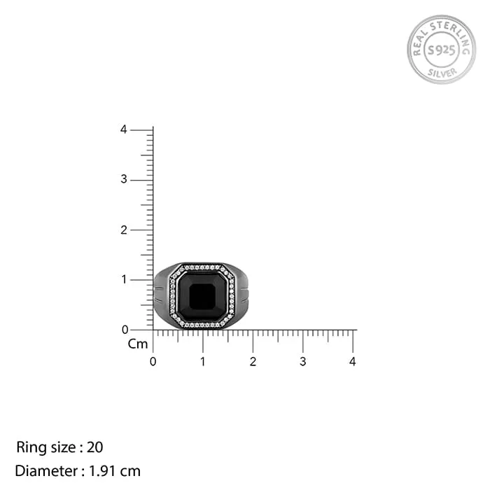Black Rhodium Reserved Ring For Him Giva