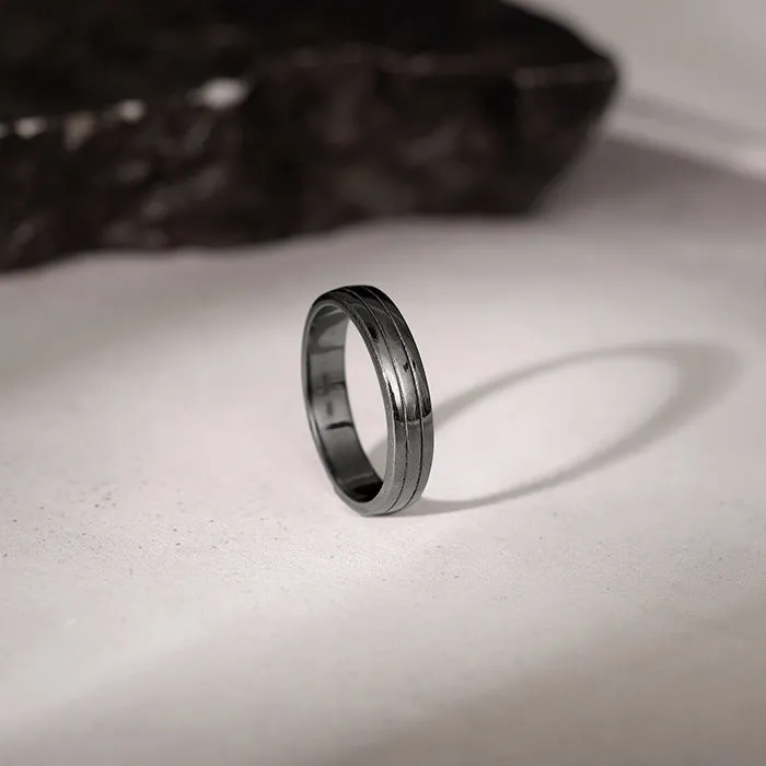 Black Rhodium Royale Band For Him Giva
