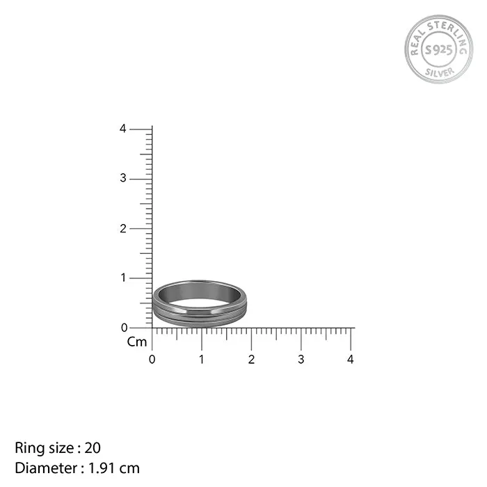 Black Rhodium Royale Band For Him Giva