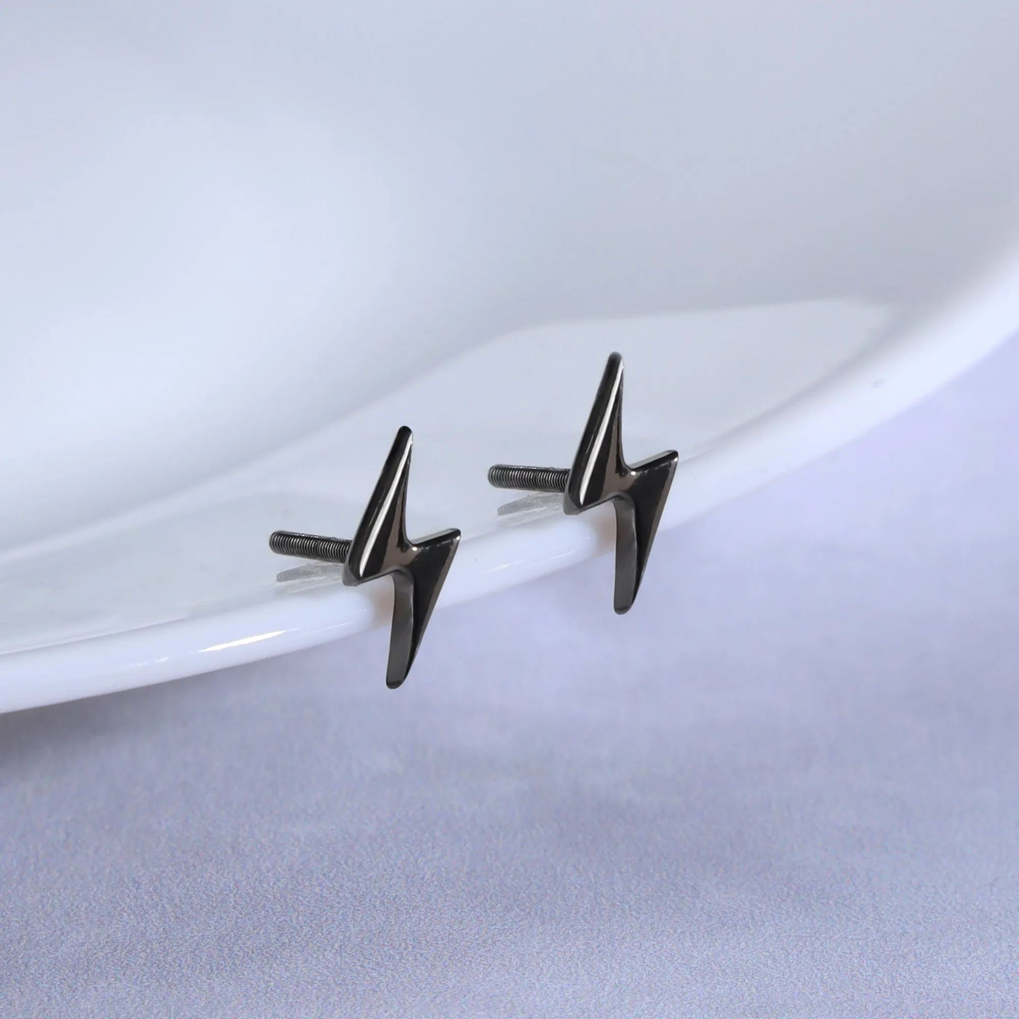 Black Rhodium Thor Stud For Him Giva