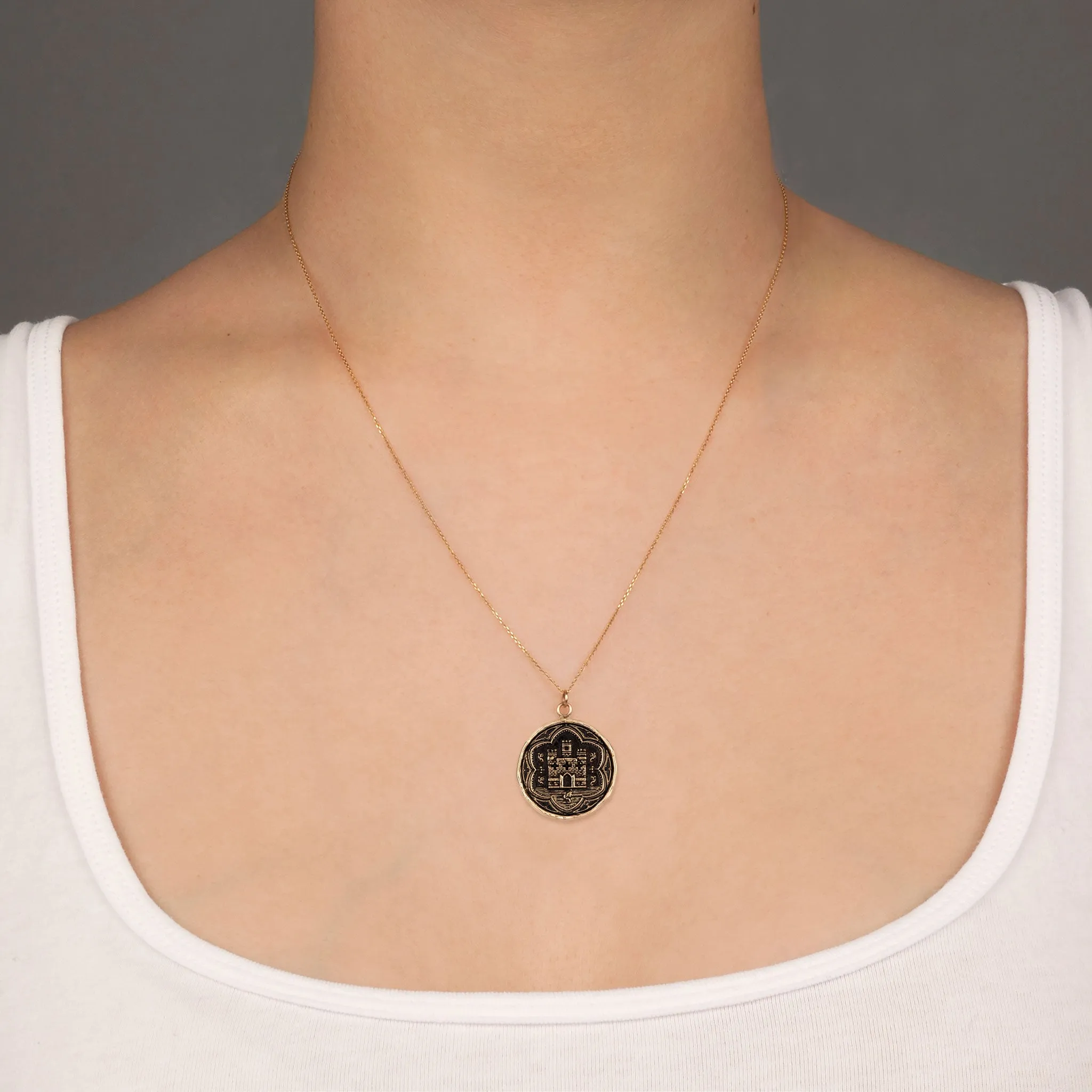 Castle 14K Gold Talisman