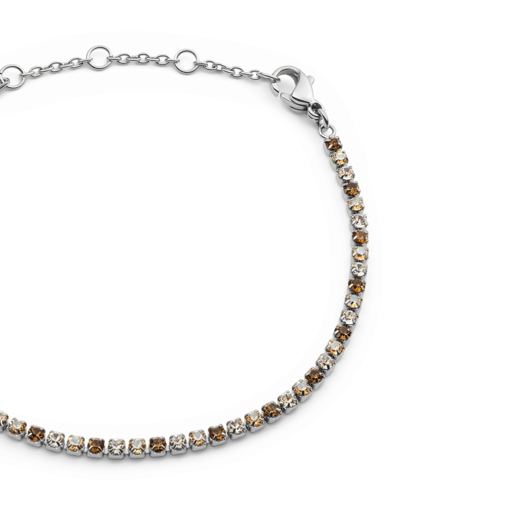Classic Tennis Bracelet Honey Combo Silver Daniel Wellington