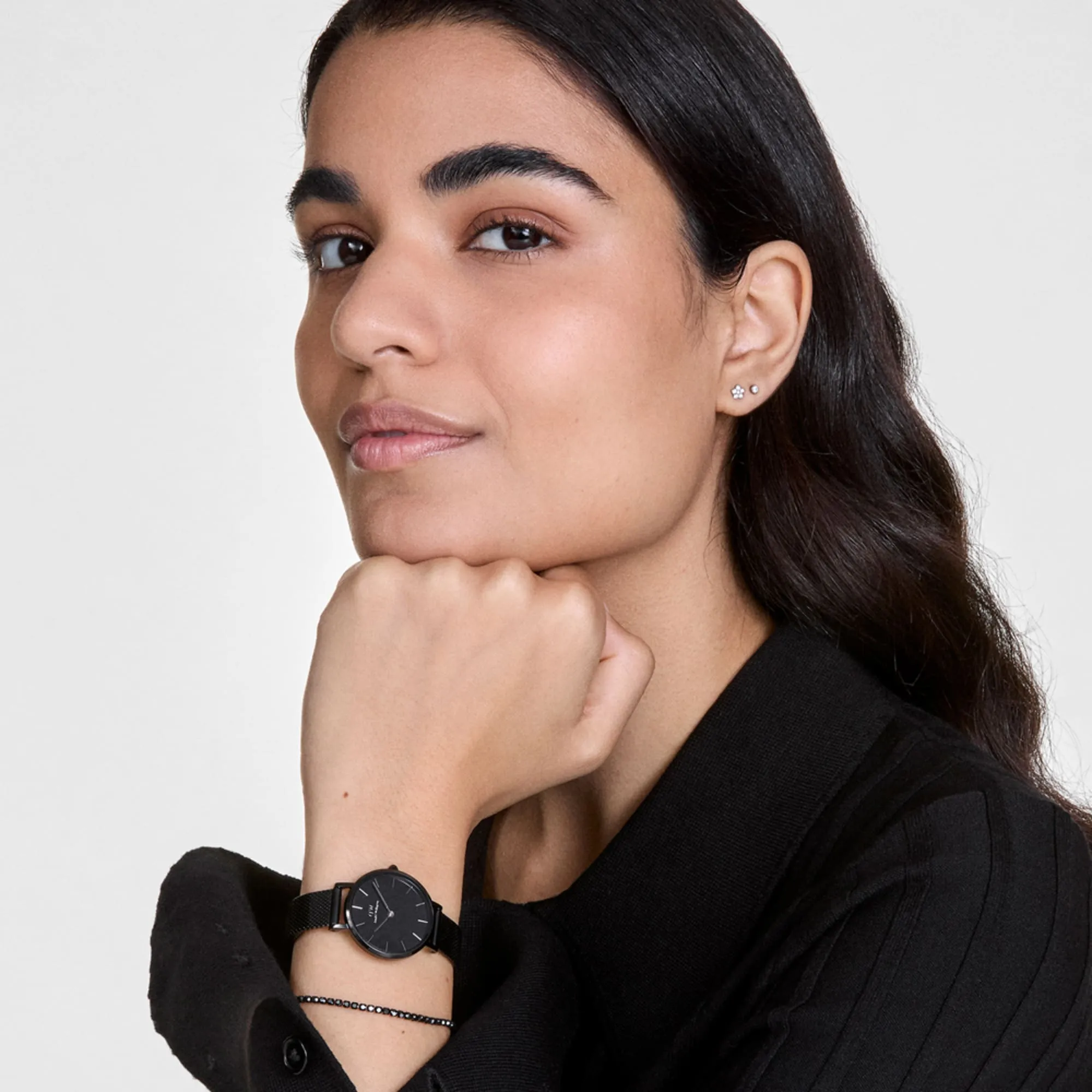 Classic Tennis Bracelet Nightfall Silver Daniel Wellington