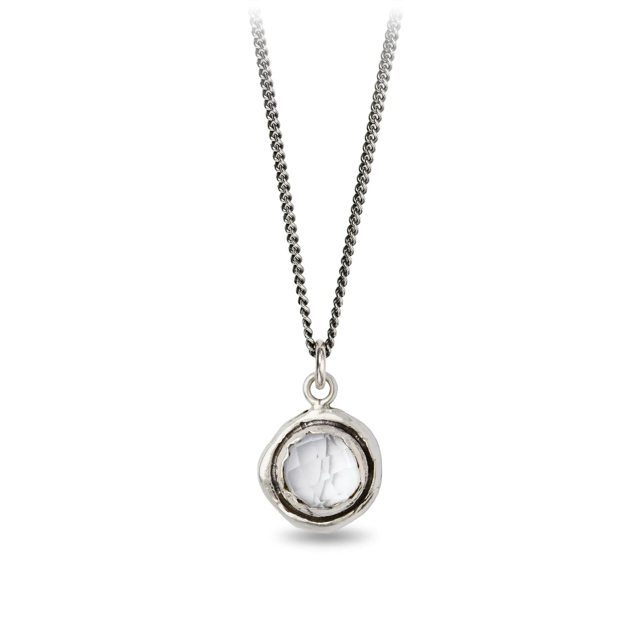 Clear Quartz Faceted Stone Talisman