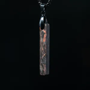 Copper Burl Carbon Fiber Bar Pendant