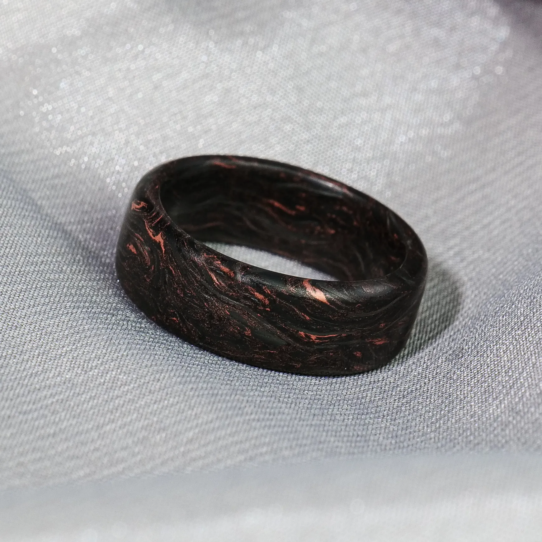 Copper Burl Carbon Fiber Ring