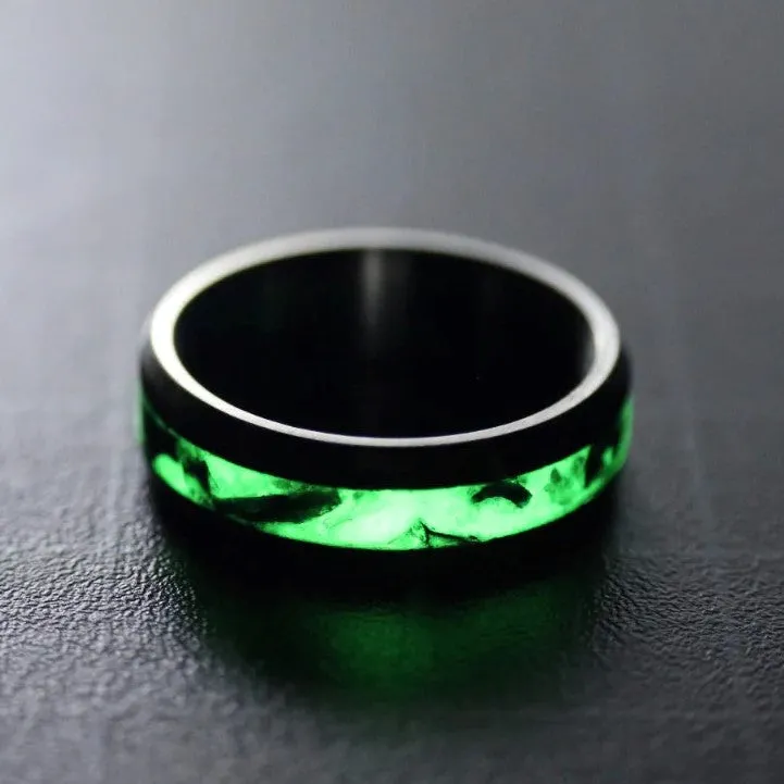 Custom Glowstone Cremation Ring with Ashes