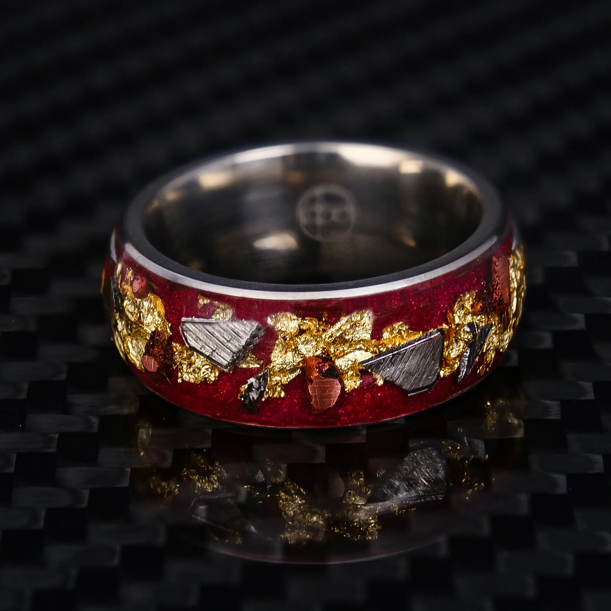 Custom Halo Glowstone Ring on Titanium