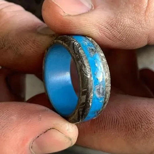 Custom Meteorite Glowstone Ring