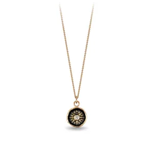 Direction 14K Gold Diamond Set Talisman