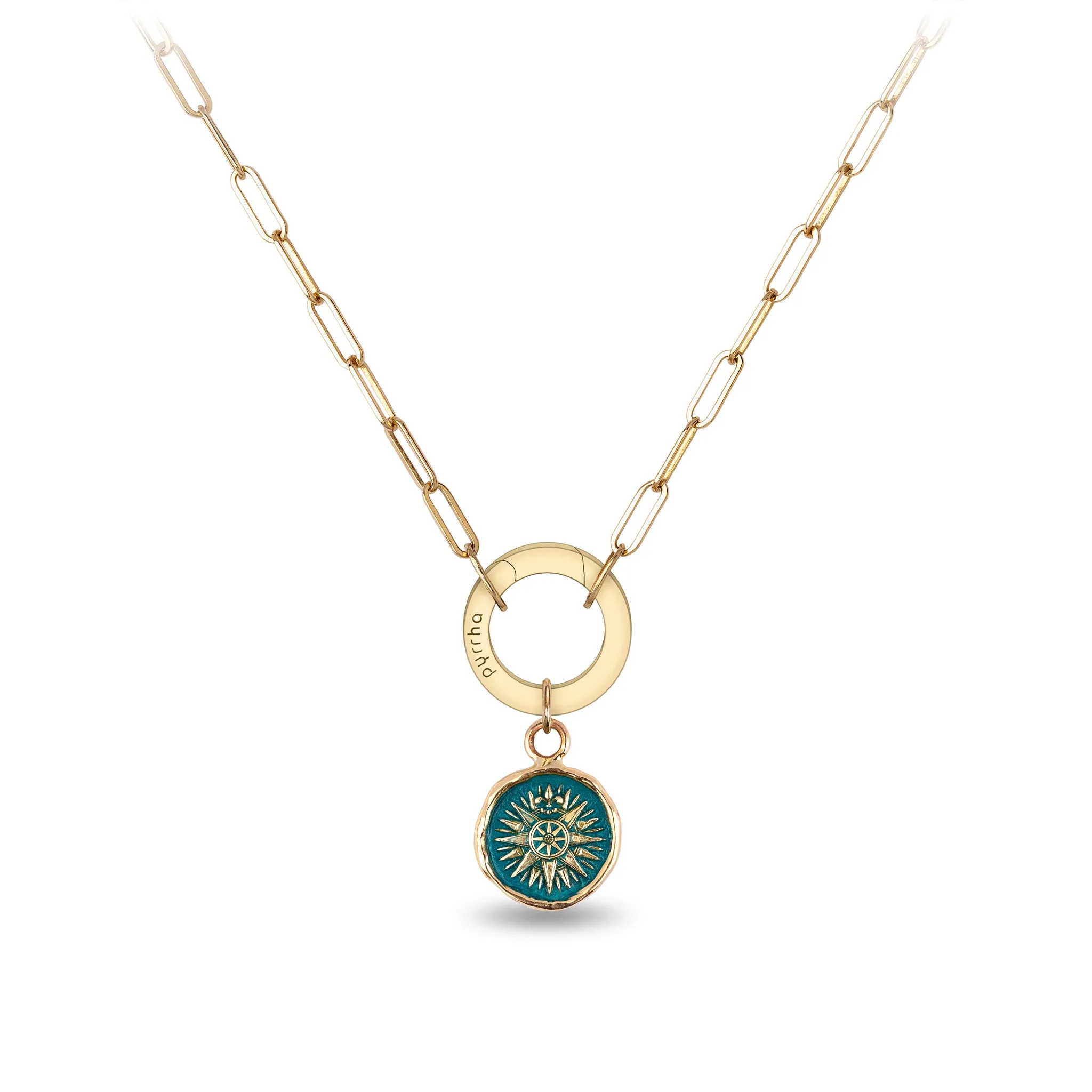 Direction 14K Gold Long Link Paperclip Chain Necklace - True Colors