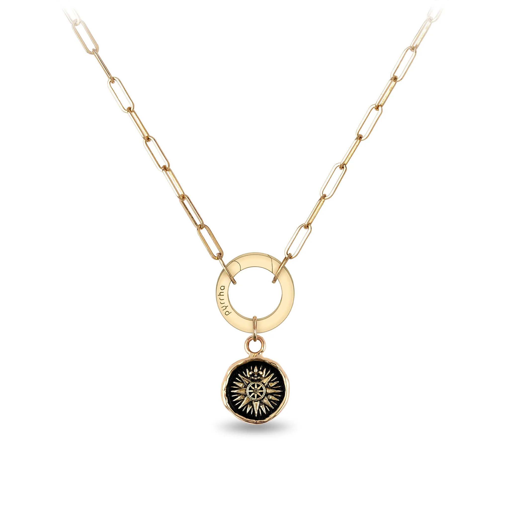 Direction 14K Gold Long Link Paperclip Chain Necklace