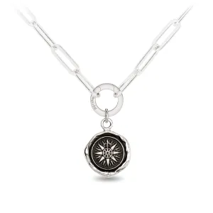 Direction Large Paperclip Chain Necklace