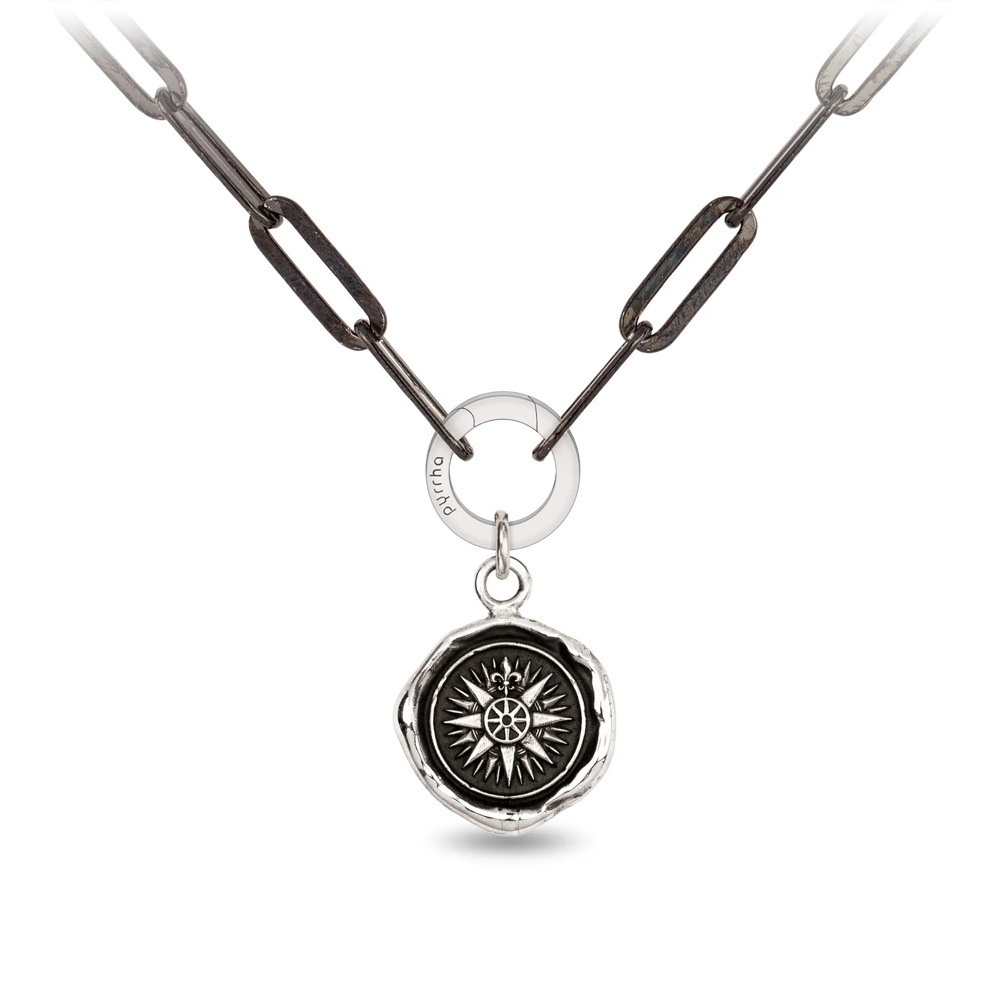 Direction Large Paperclip Chain Necklace