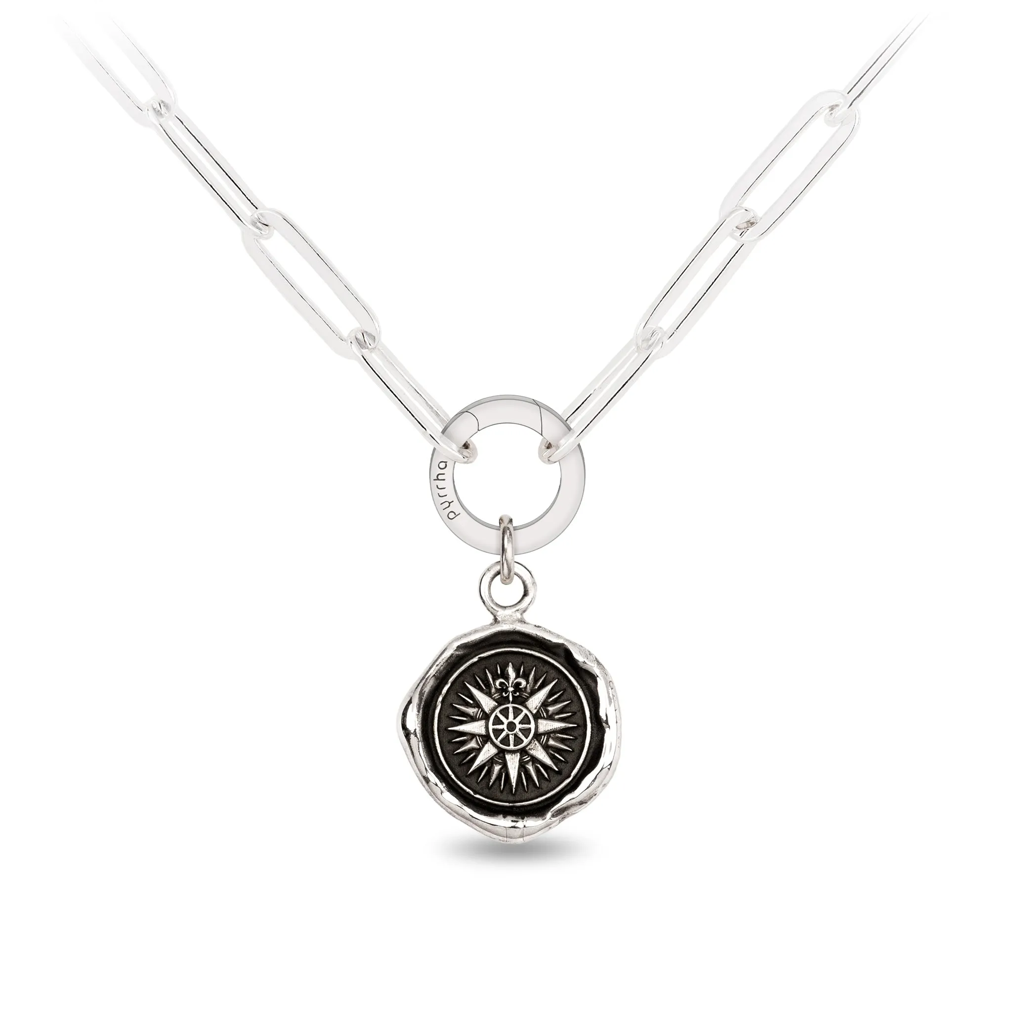 Direction Large Paperclip Chain Necklace