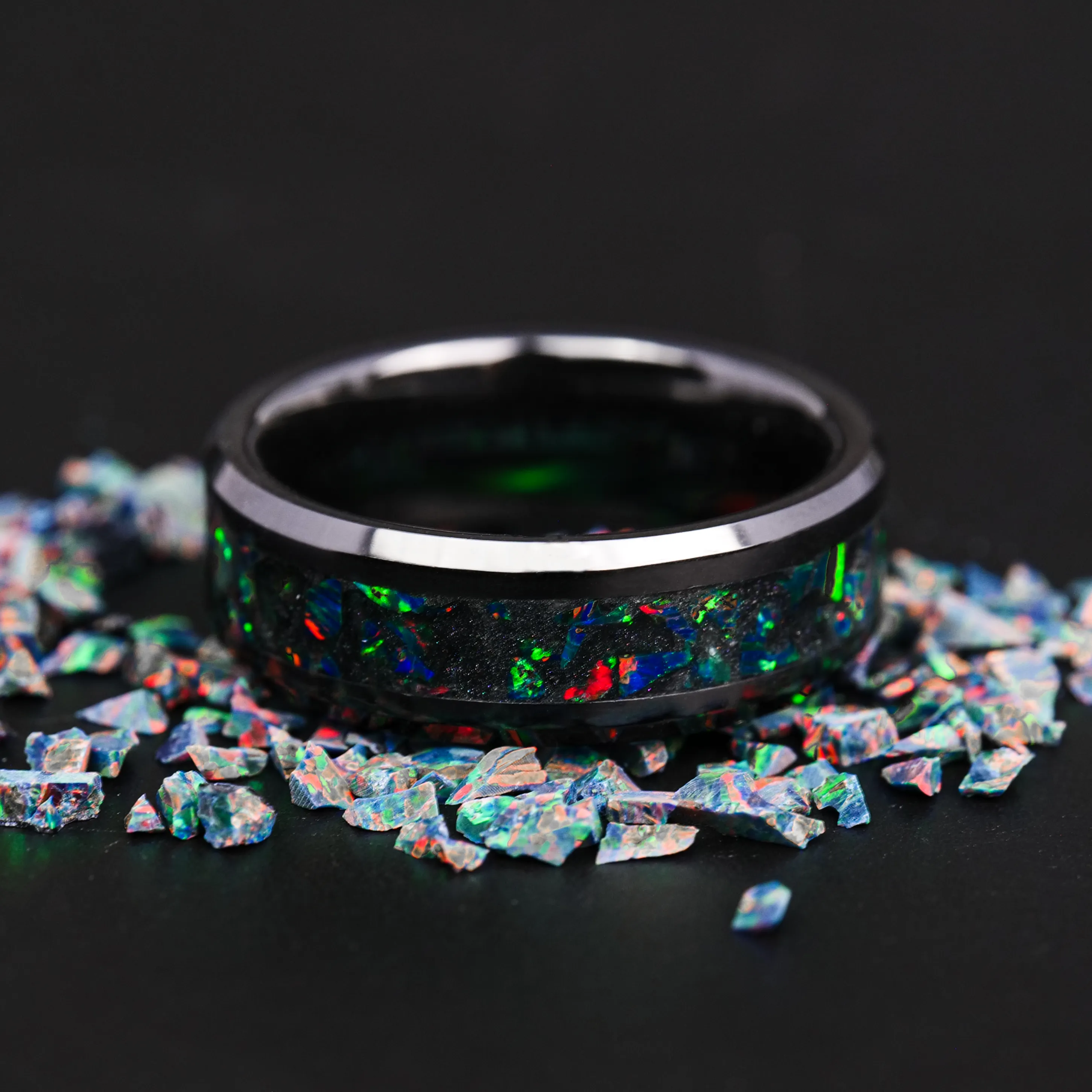 Dragon Scale Opal Glowstone Ring