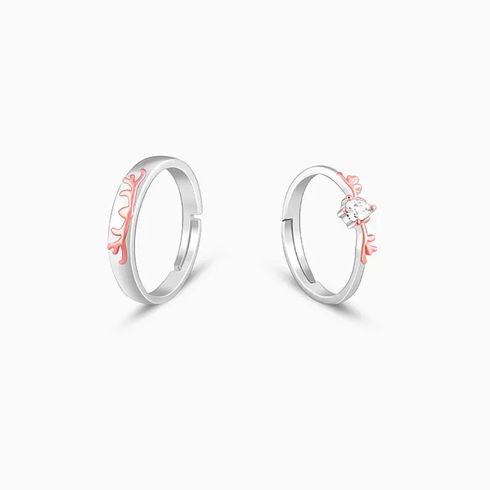 Dual Tone Gold Deer Couple Rings Giva