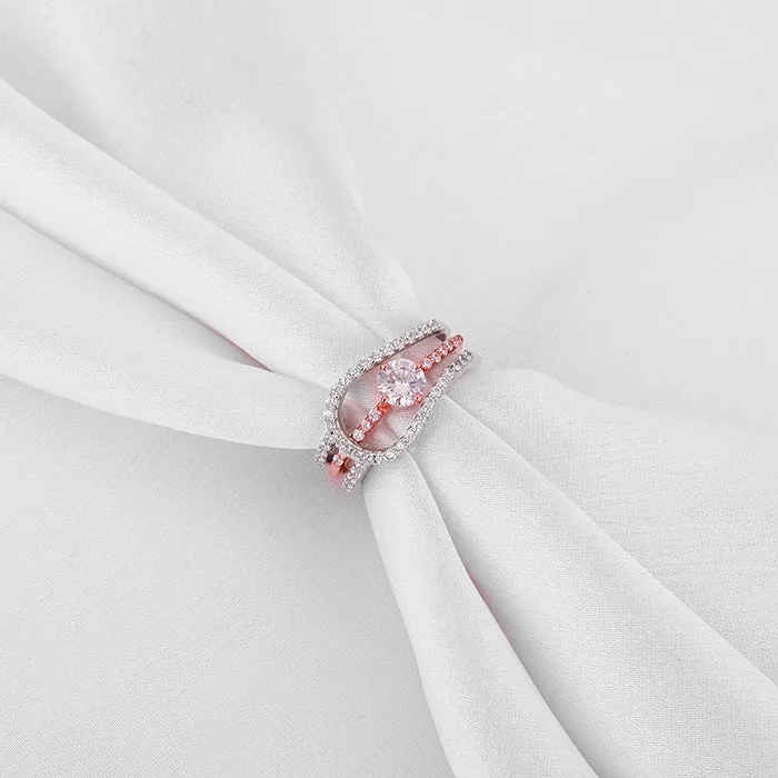 Dual Tone Snuggle Stack Rings Giva