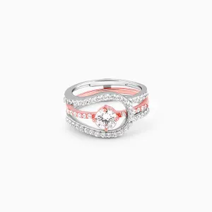 Dual Tone Snuggle Stack Rings Giva