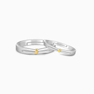 Dual Tone Twin Flame Couple Bands Giva