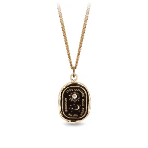 Everything For You 14K Gold Diamond Set Signature Talisman