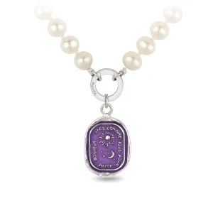 Everything For You Knotted Freshwater Pearl Necklace - Mystic Violet
