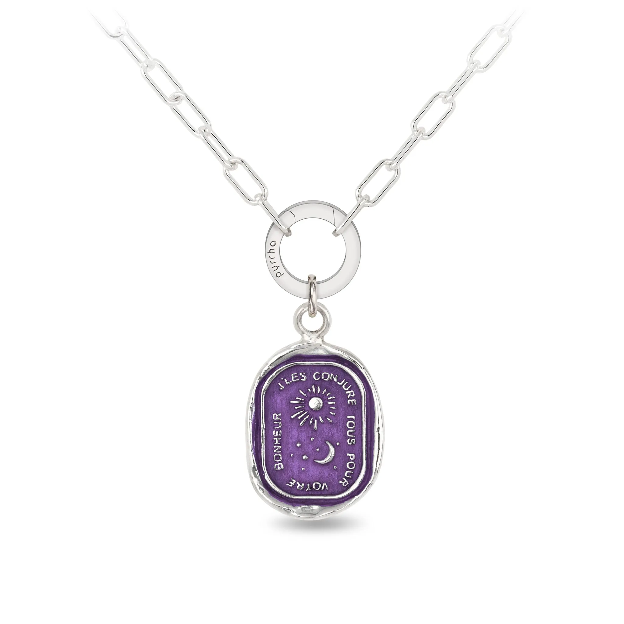 Everything For You Small Paperclip Chain Necklace - Mystic Violet