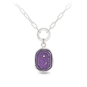 Everything For You Small Paperclip Chain Necklace - Mystic Violet
