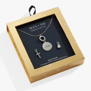 Faith Mix   Match Charm Necklace Set