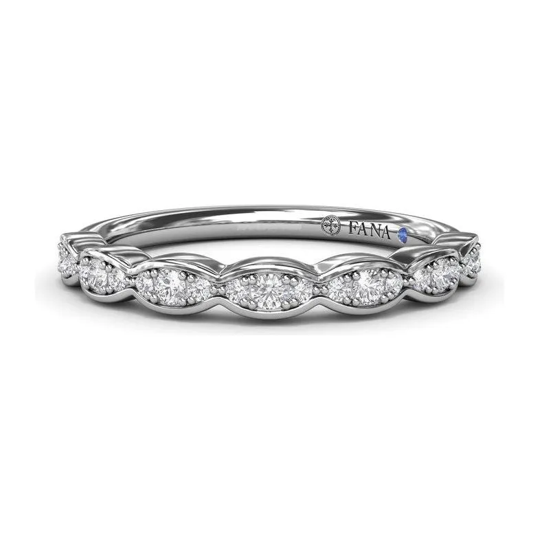 Fana 14K White Gold Bezel Diamond Band