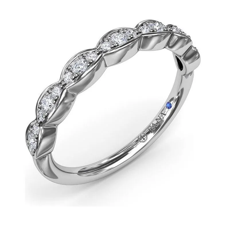 Fana 14K White Gold Bezel Diamond Band