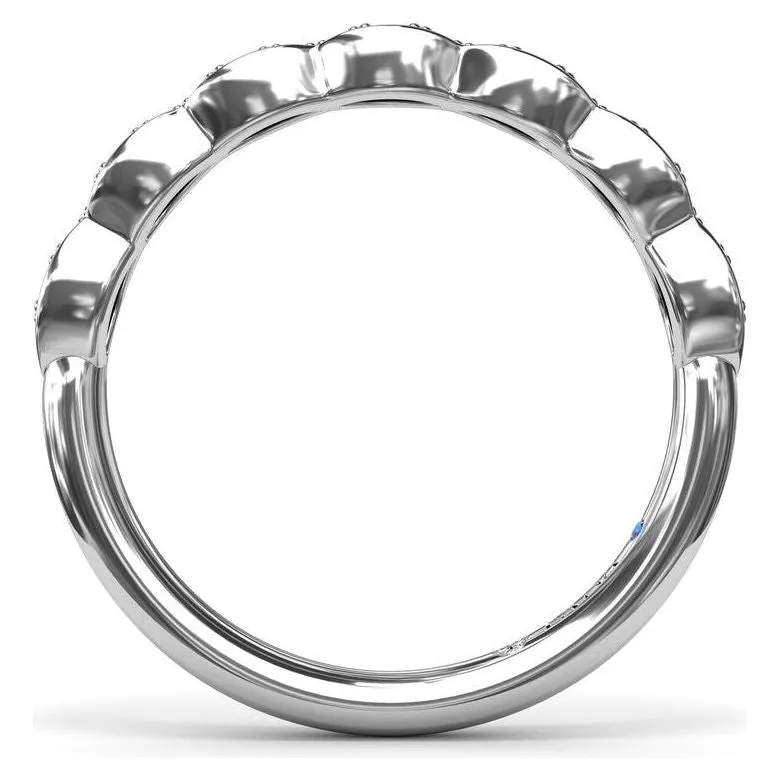 Fana 14K White Gold Bezel Diamond Band