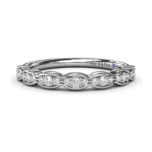 Fana 14K White Gold Bezel Diamond Band