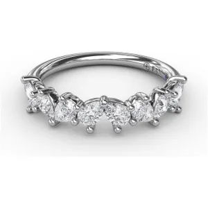 Fana 14K White Gold Pear Cluster Diamond Band