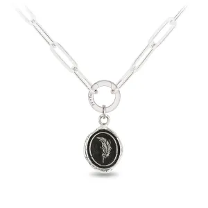 Feather Large Paperclip Chain Necklace