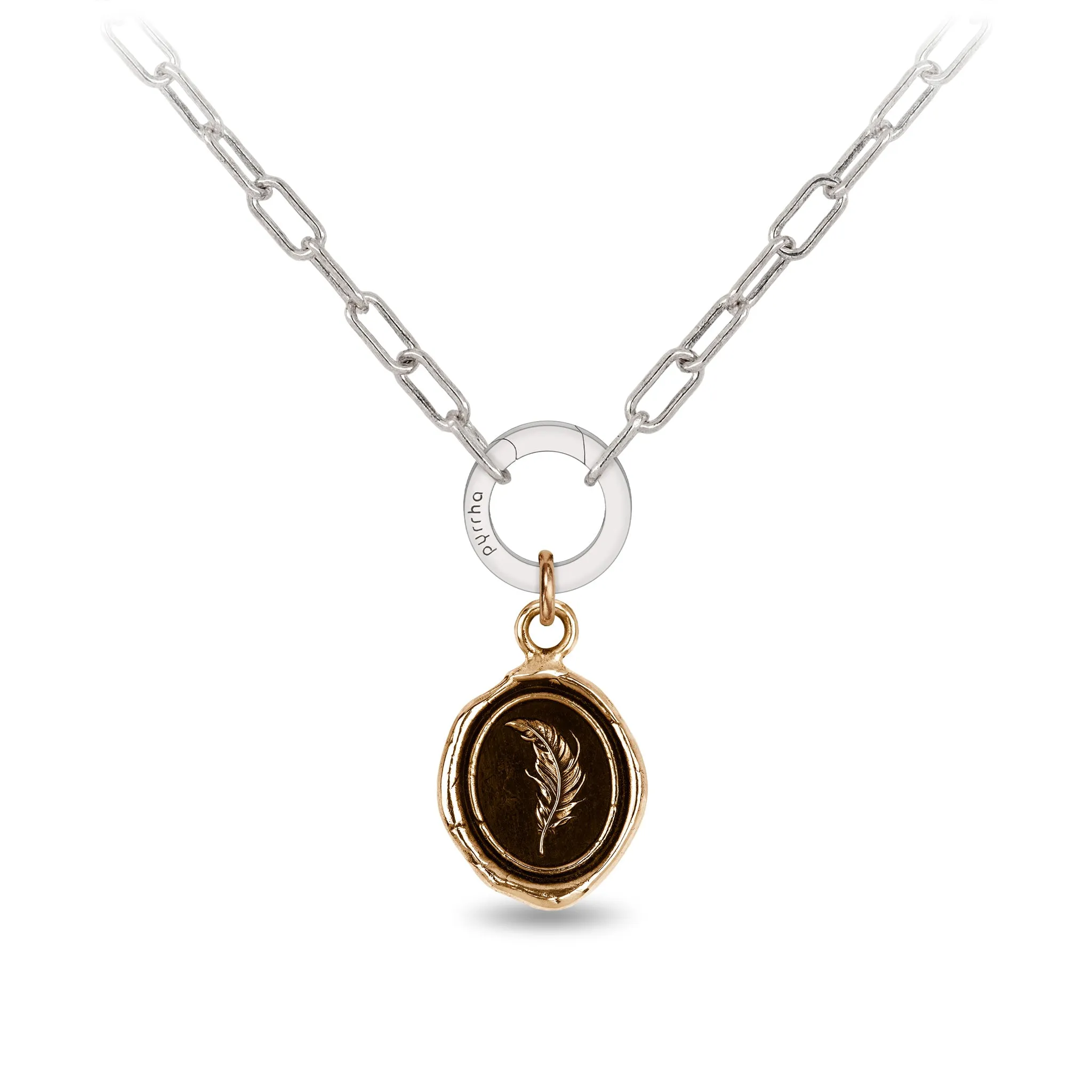 Feather Small Paperclip Chain Necklace
