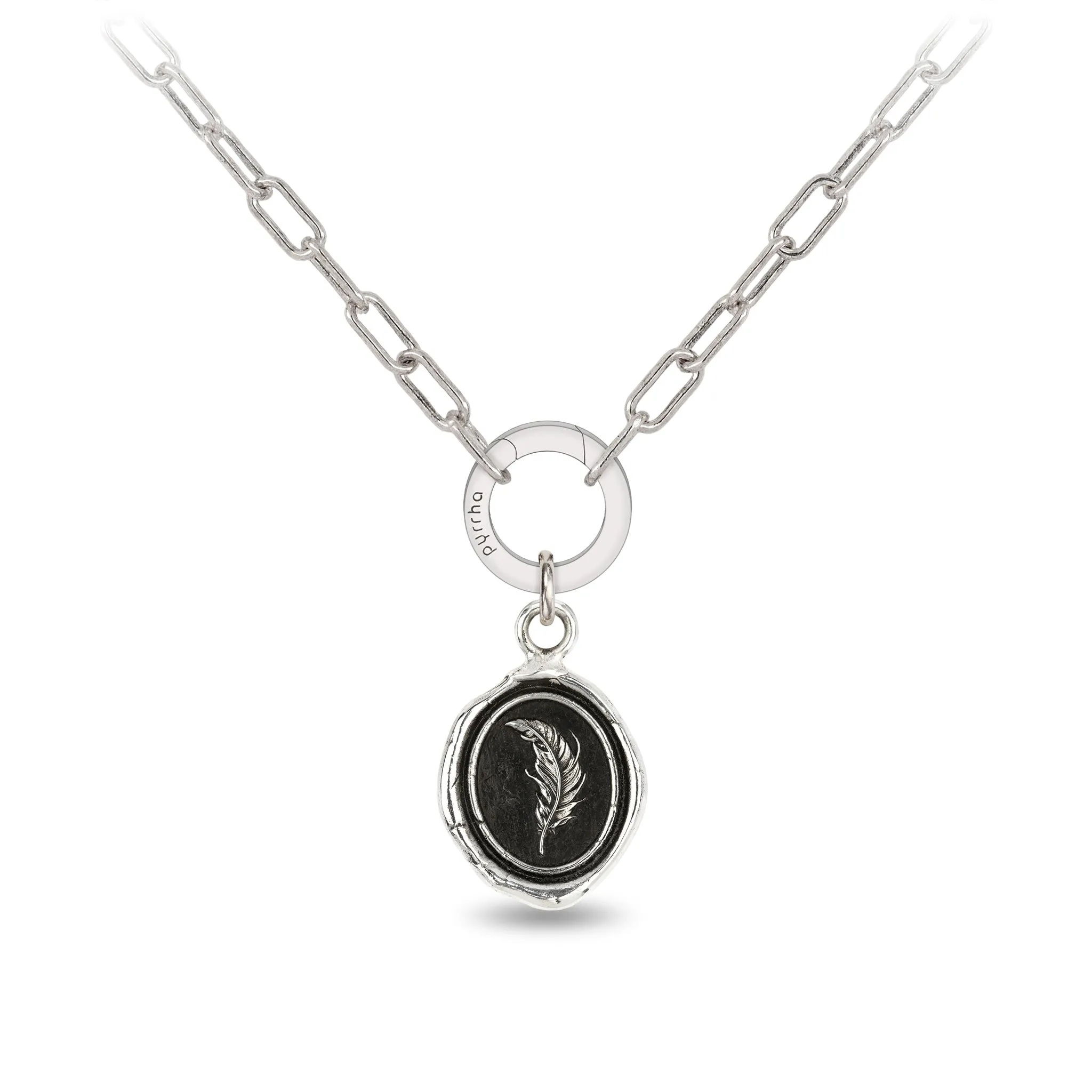 Feather Small Paperclip Chain Necklace