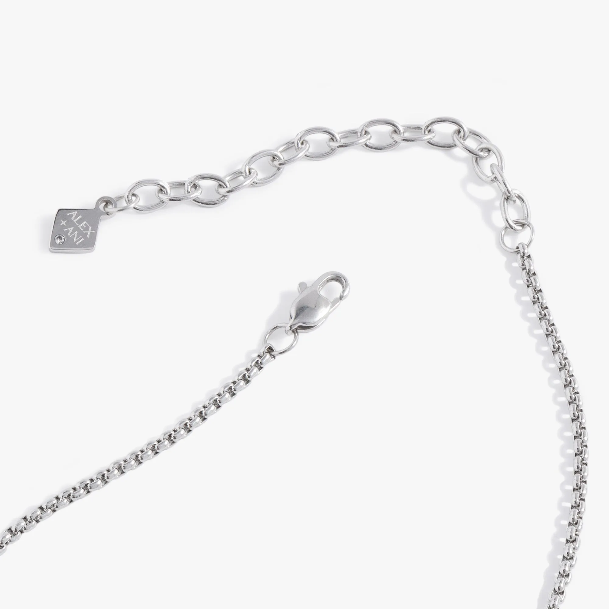 February Birthstone and Flower Flip Charm Necklace