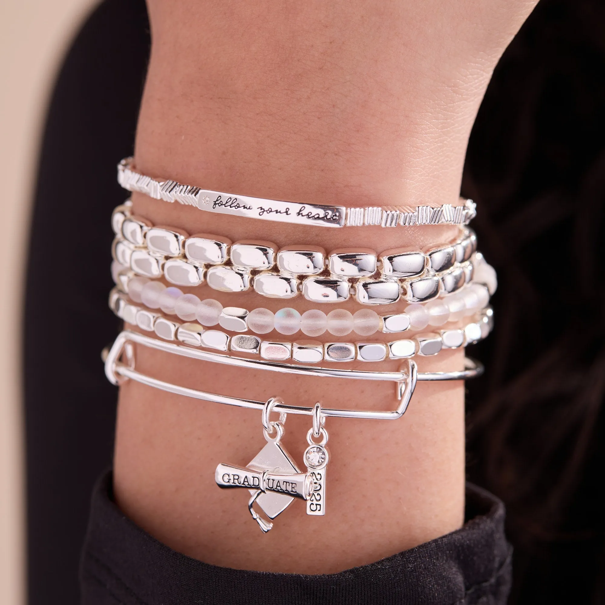Follow Your Heart Stretch Bracelet