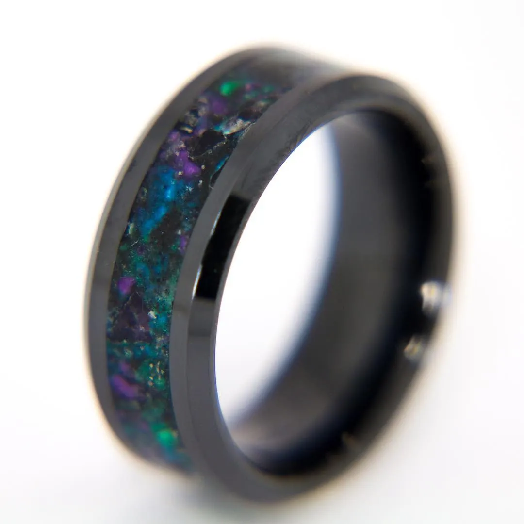 Glowstone Cremation Ring with Ashes