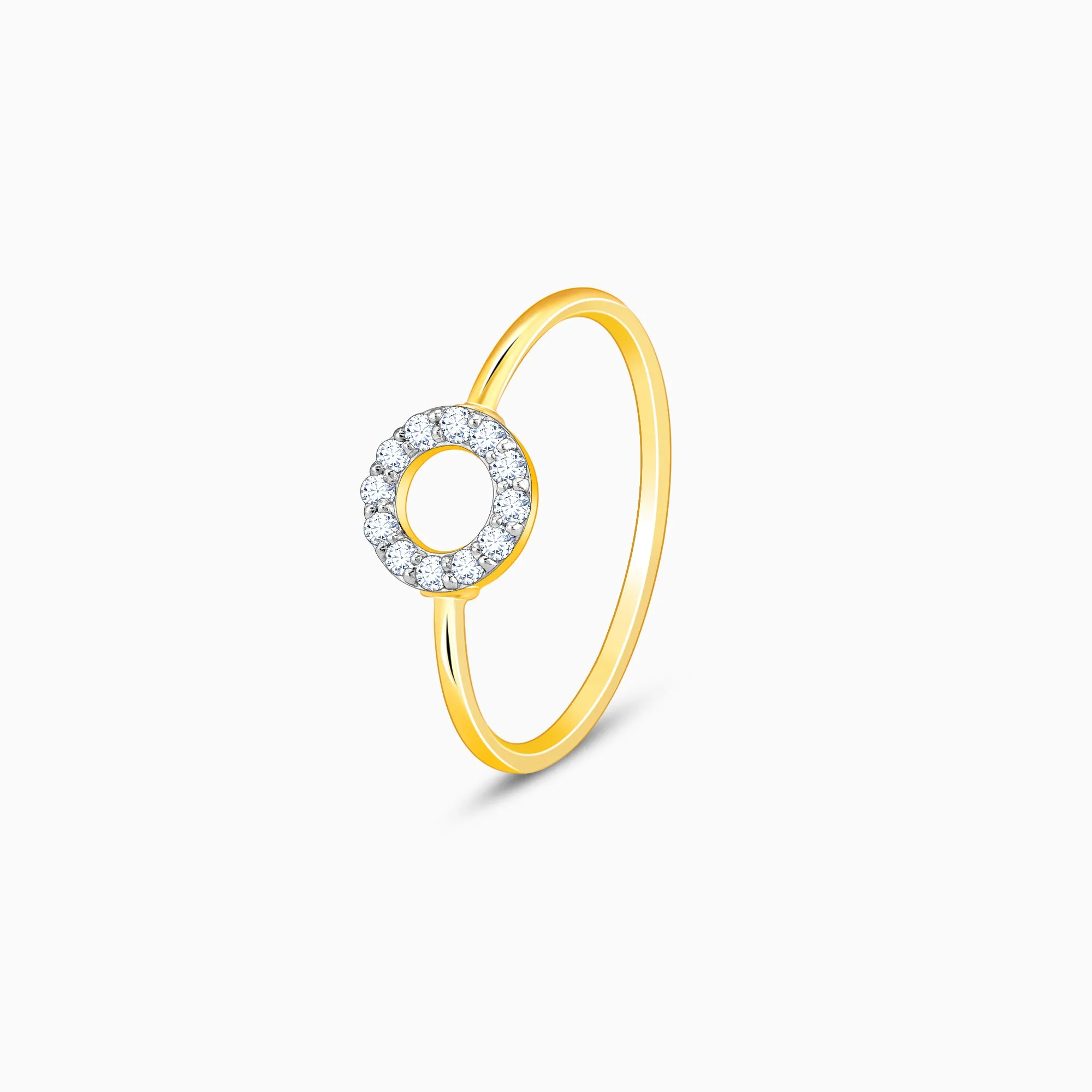 Gold Circular Radiant Diamond Ring Giva