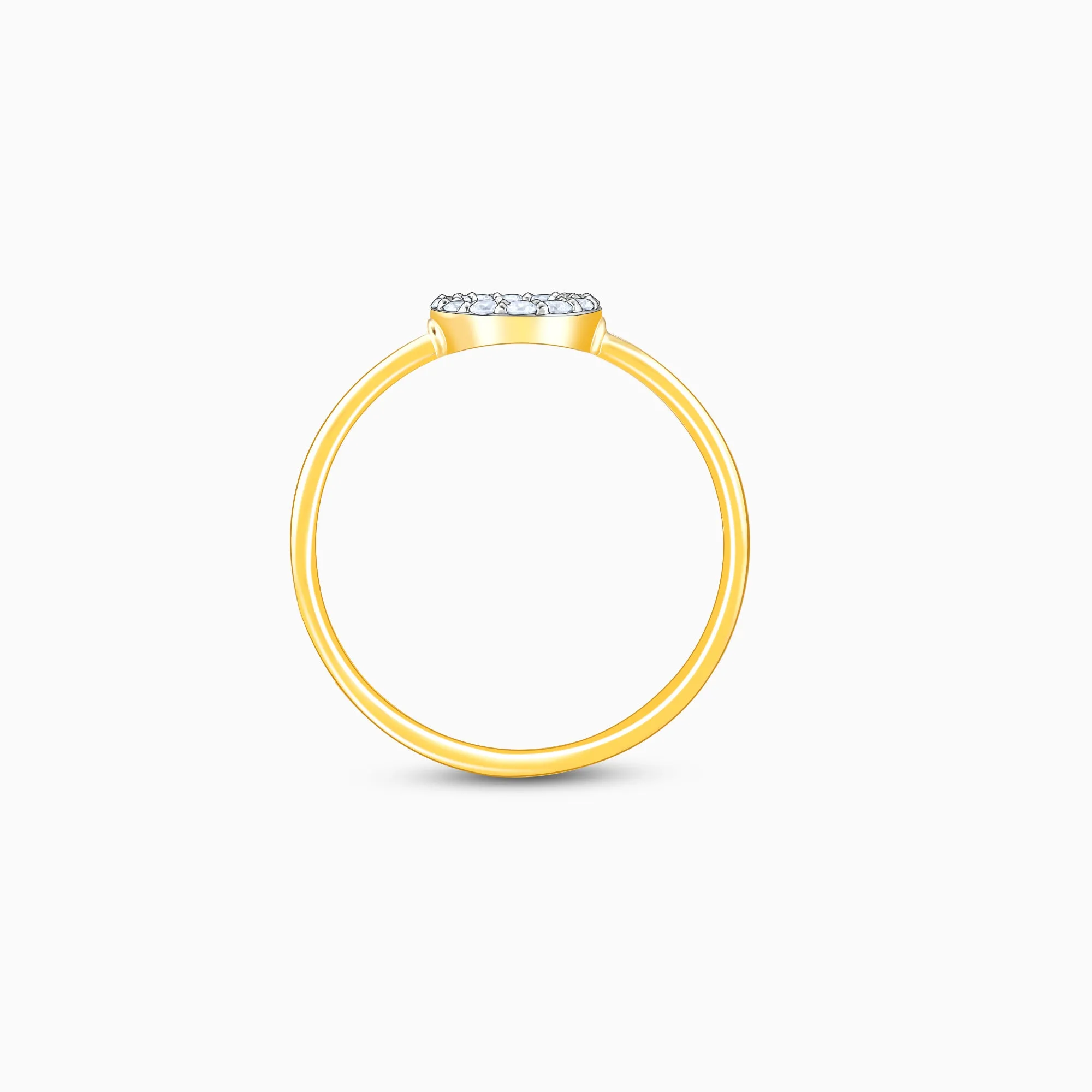Gold Circular Radiant Diamond Ring Giva