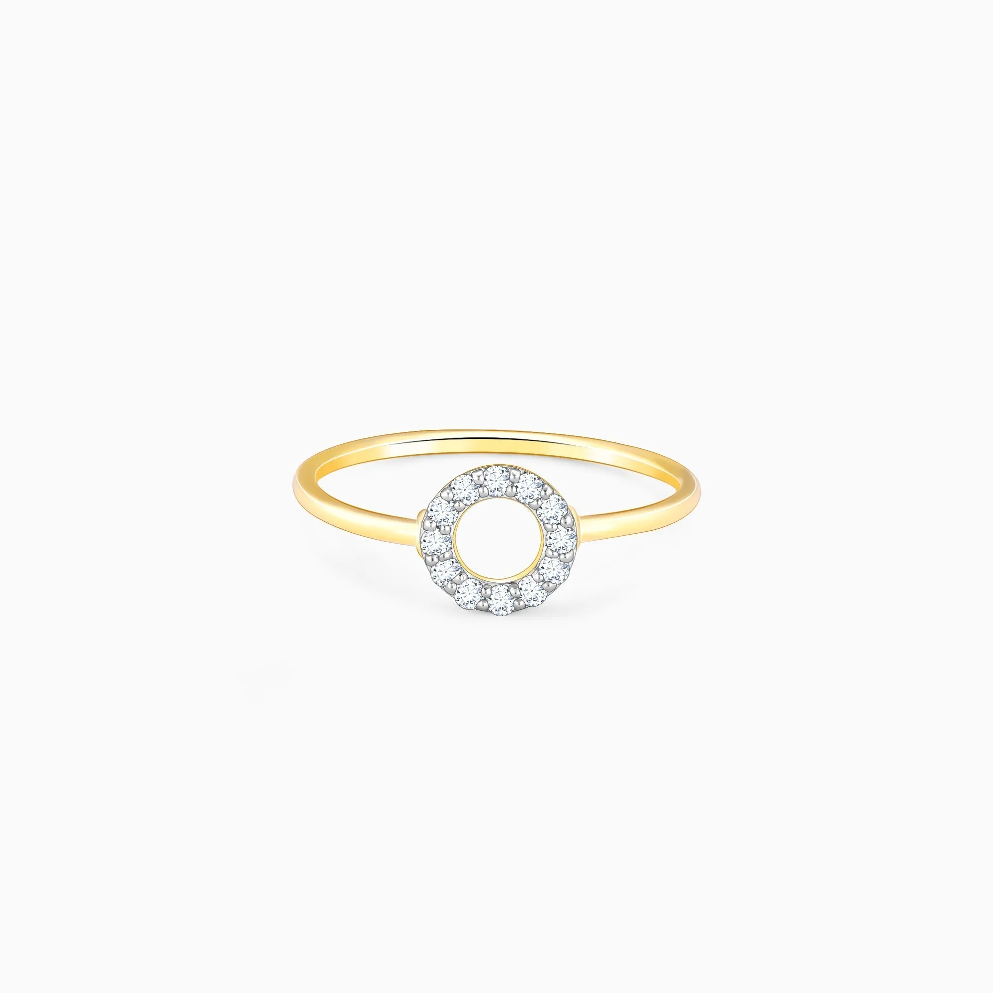 Gold Circular Radiant Diamond Ring Giva