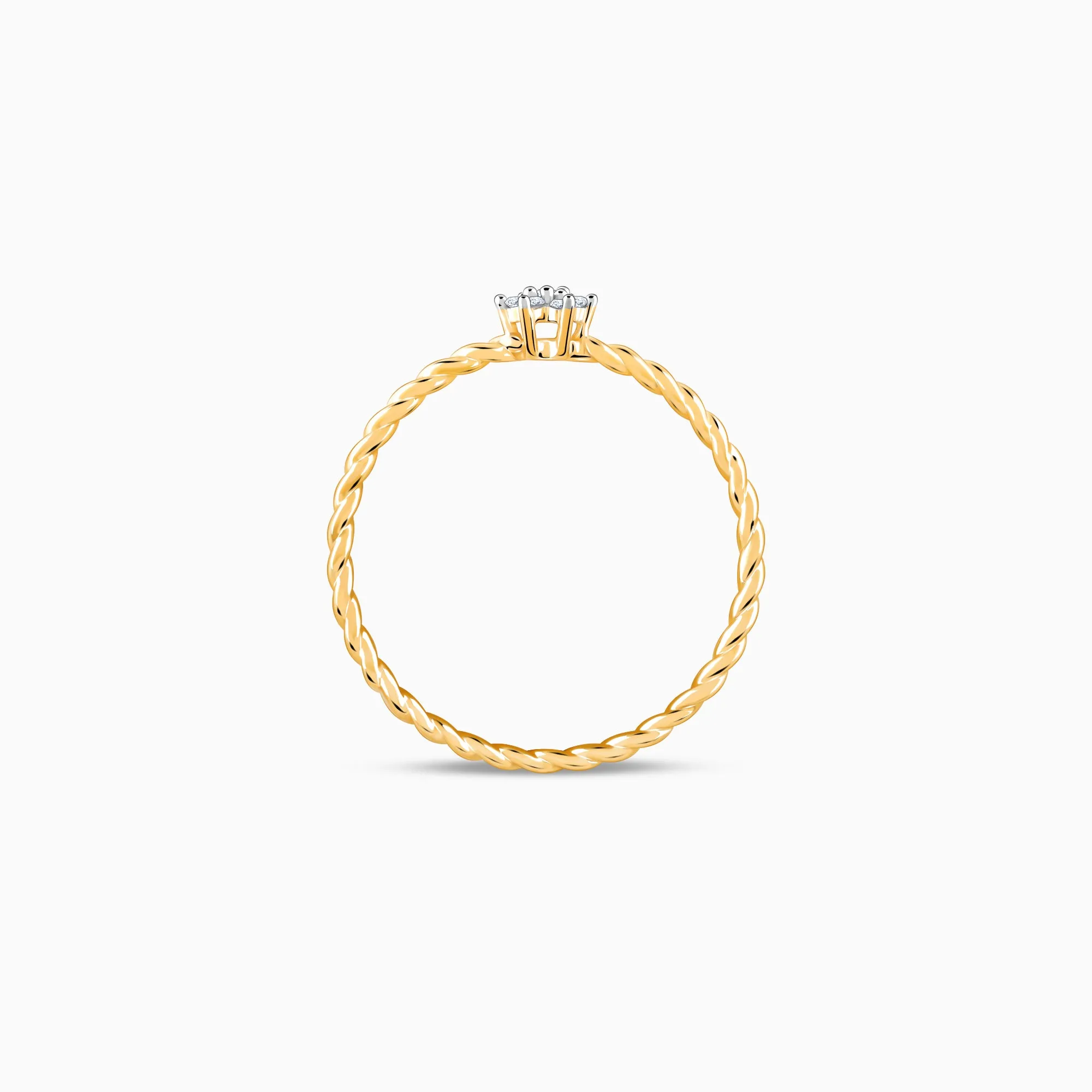 Gold Classic Floret Diamond Ring Giva