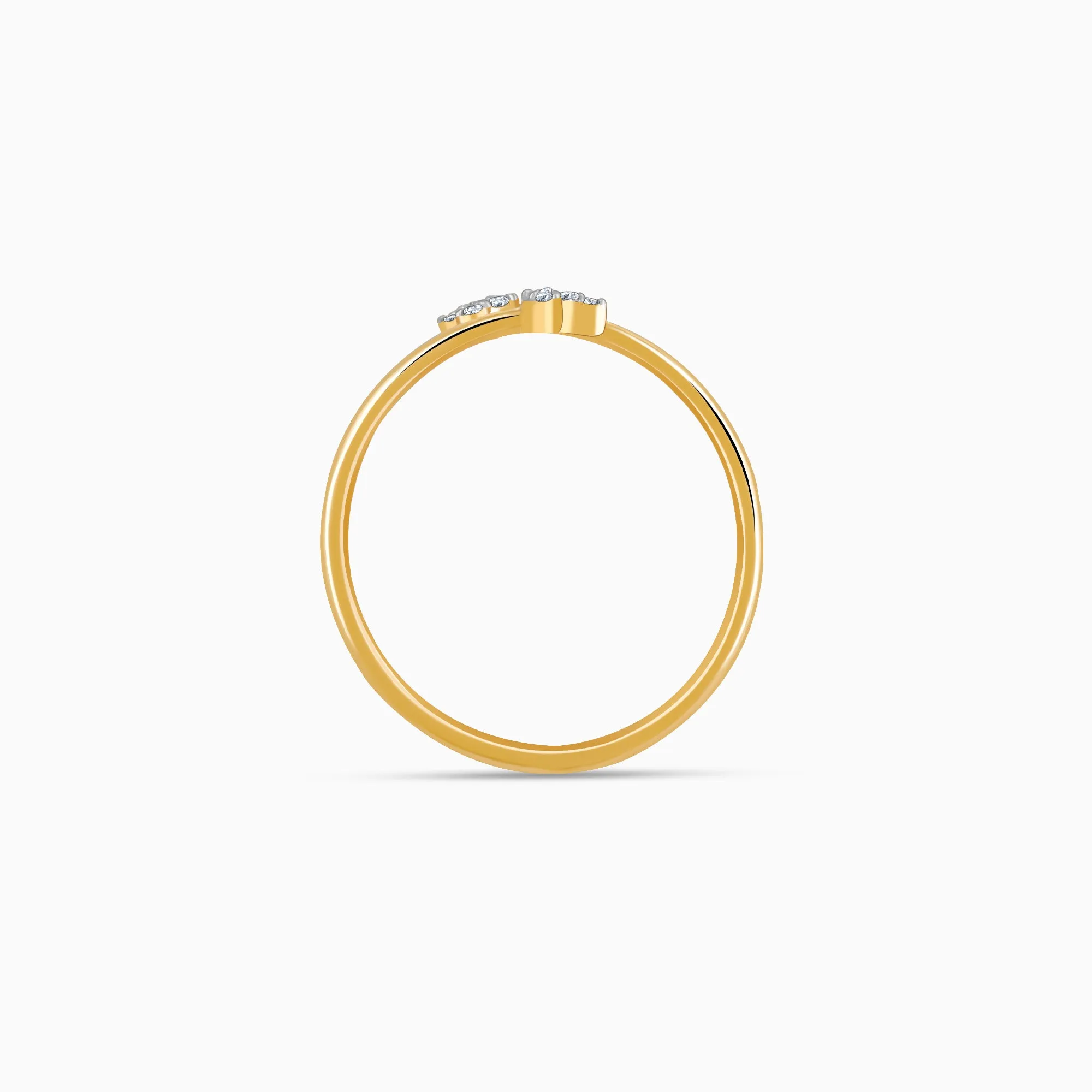Gold Leafy Splendor Diamond Open Ring Giva