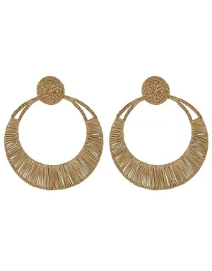 Gold Topographical Earrings