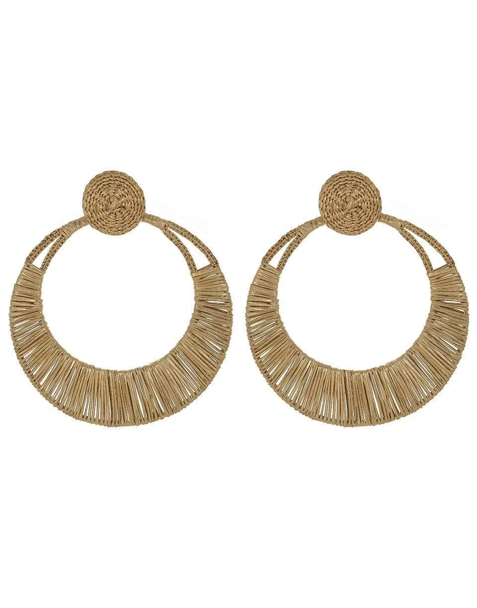 Gold Topographical Earrings